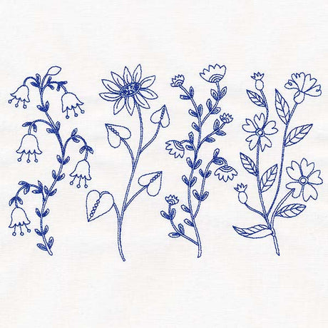 Blooming Folk Art Botanical Border (Vintage)