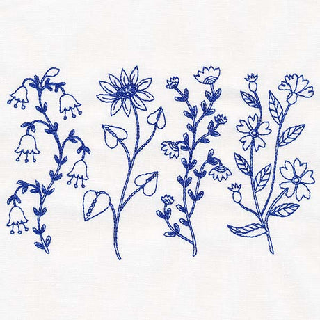 Blooming Folk Art Botanical Border (Vintage)