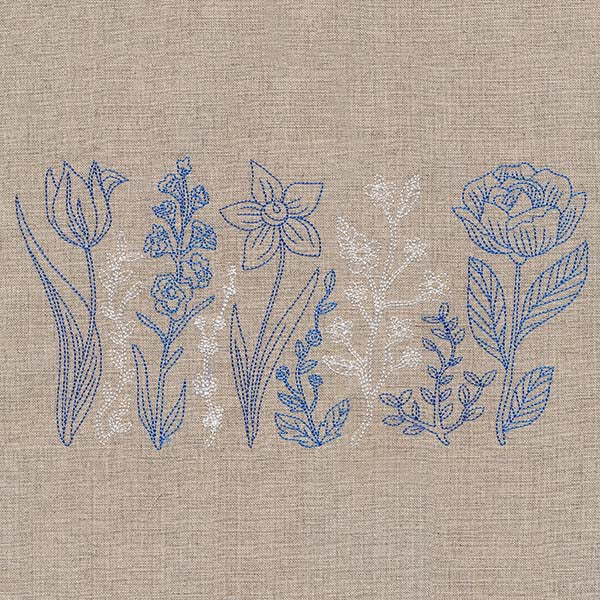 Delicate Folk Art Botanical Border (Vintage)