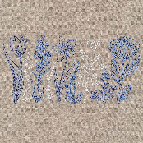 Delicate Folk Art Botanical Border (Vintage)
