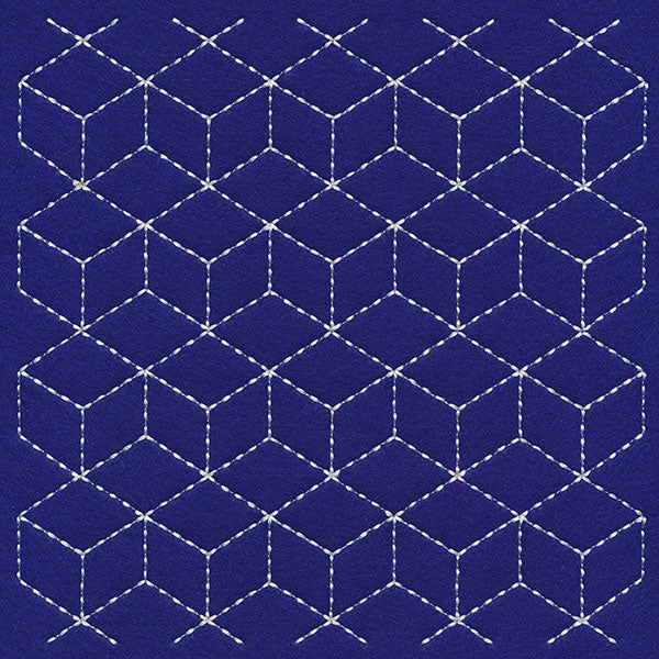 Cubists Paradise Sashiko Quilting Square