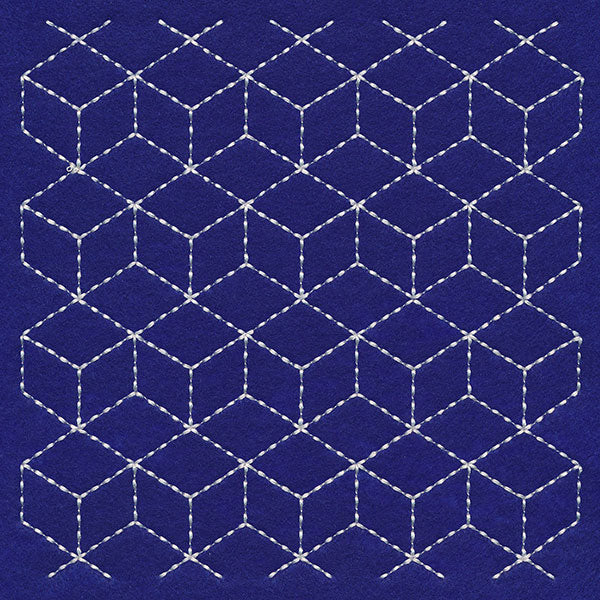 Cubists Paradise Sashiko Quilting Square