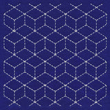 Cubists Paradise Sashiko Quilting Square