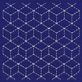 Cubists Paradise Sashiko Quilting Square