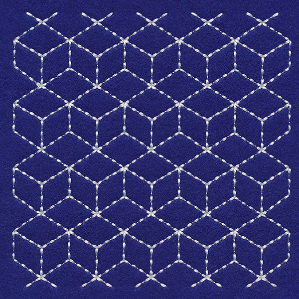 Cubists Paradise Sashiko Quilting Square