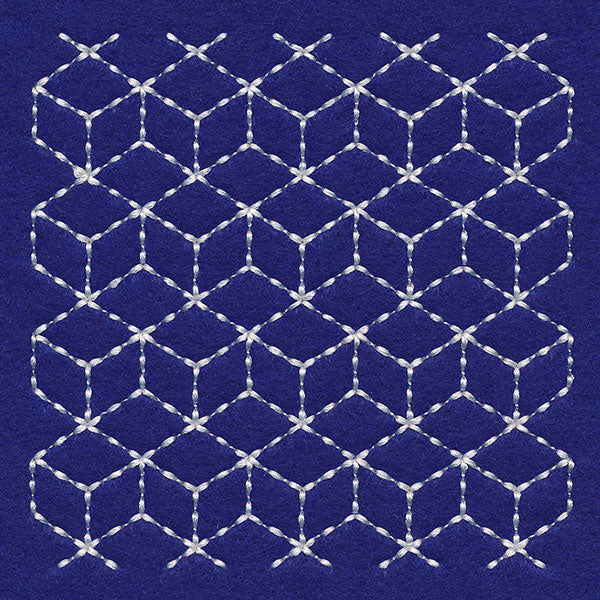 Cubists Paradise Sashiko Quilting Square