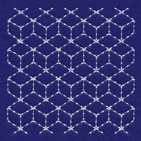 Cubists Paradise Sashiko Quilting Square