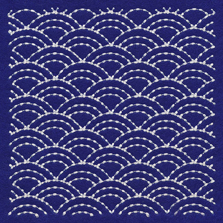 Intricate Waves Sashiko Quilting Square