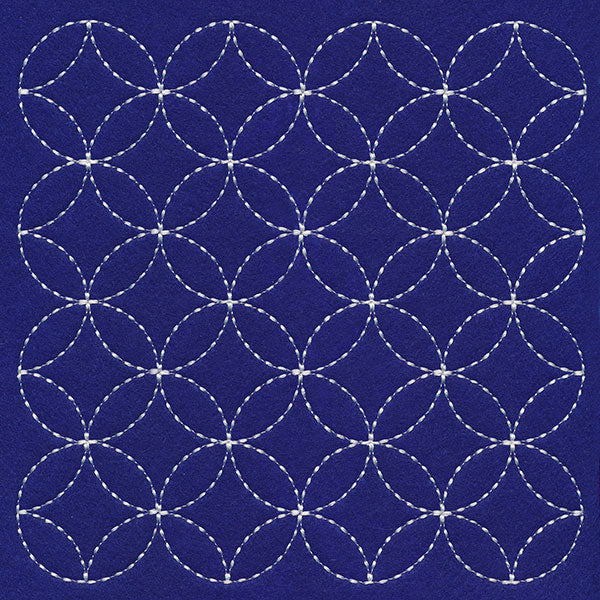 Kaleidoscope Rings Sashiko Quilting Square