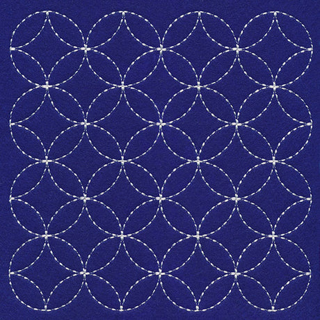 Kaleidoscope Rings Sashiko Quilting Square