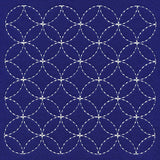 Kaleidoscope Rings Sashiko Quilting Square