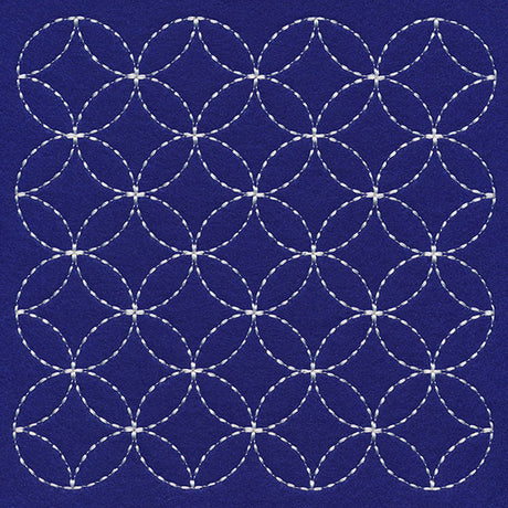 Kaleidoscope Rings Sashiko Quilting Square