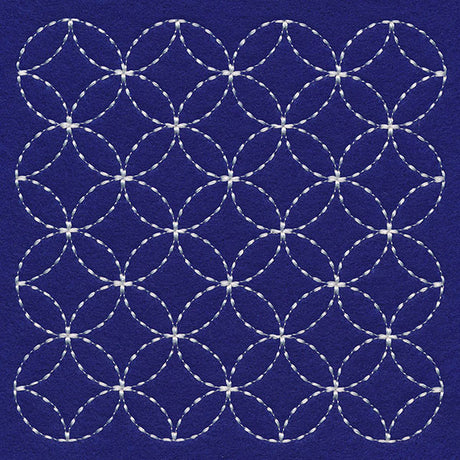 Kaleidoscope Rings Sashiko Quilting Square