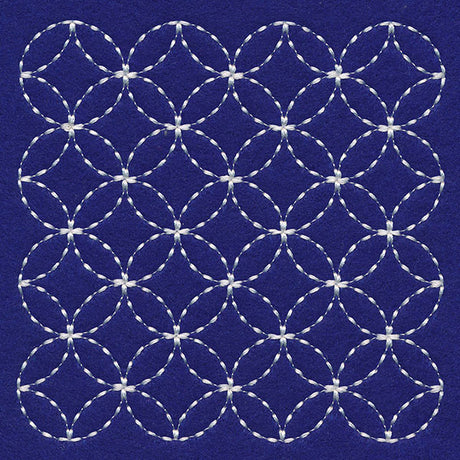 Kaleidoscope Rings Sashiko Quilting Square