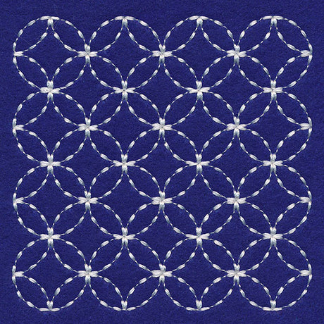 Kaleidoscope Rings Sashiko Quilting Square