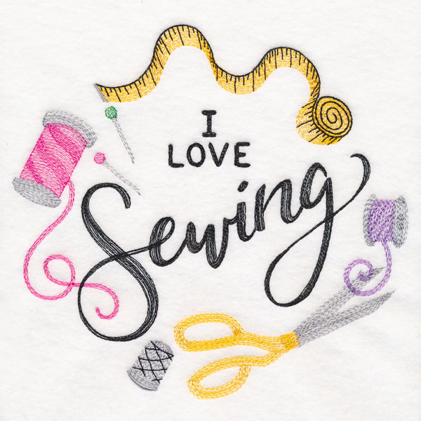 I Love Sewing Wreath