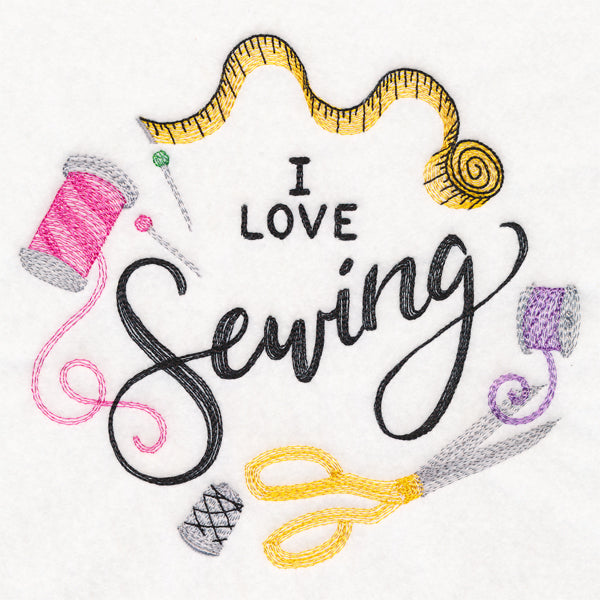 I Love Sewing Wreath