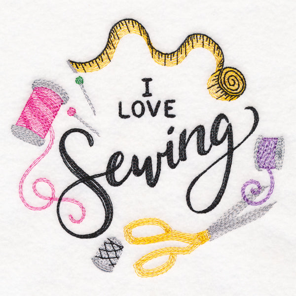 I Love Sewing Wreath