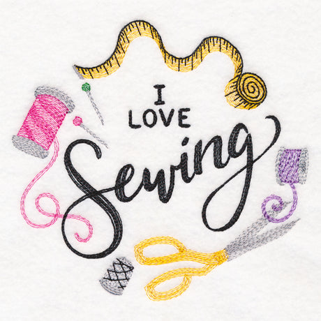 I Love Sewing Wreath