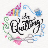 I Love Quilting Wreath