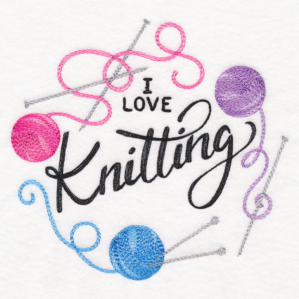 I Love Knitting Wreath