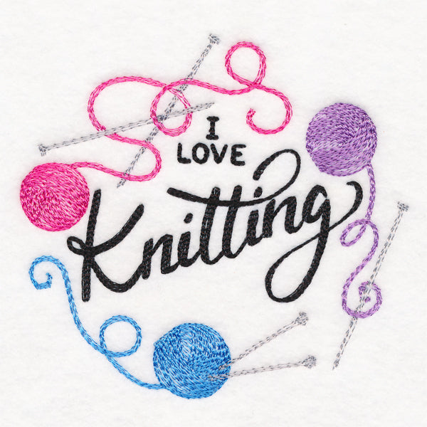 I Love Knitting Wreath