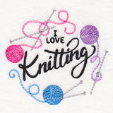 I Love Knitting Wreath