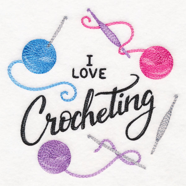 I Love Crocheting Wreath