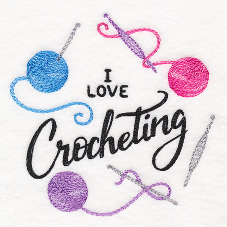 I Love Crocheting Wreath