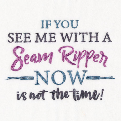 If You See Me With a Seam Ripper