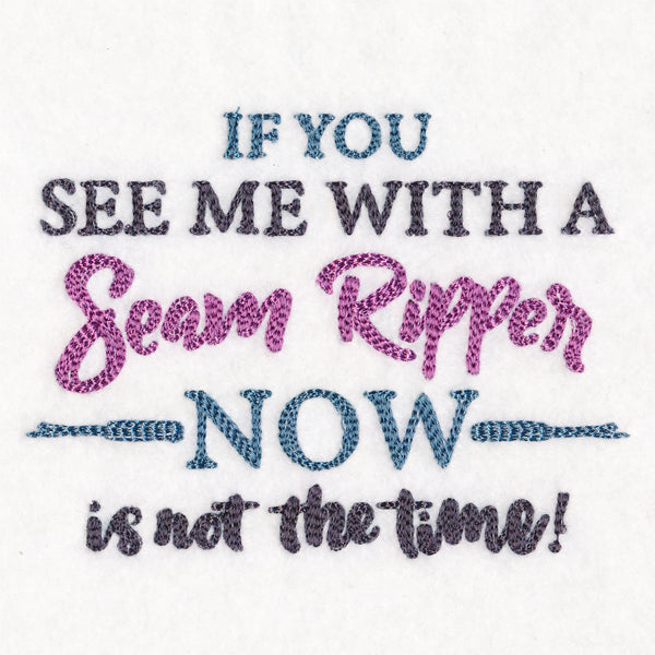 If You See Me With a Seam Ripper