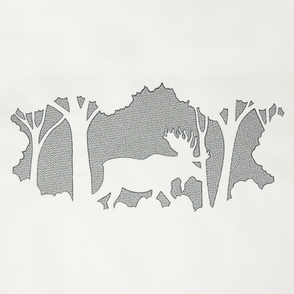 Woodland Moose Scene (Embossed)