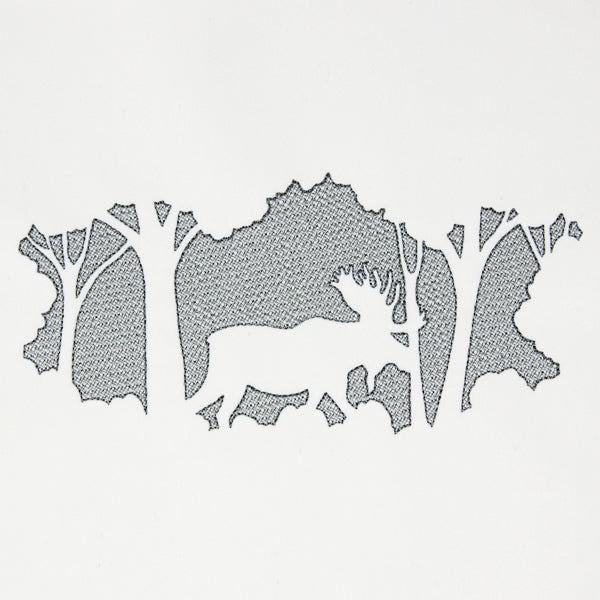 Woodland Moose Scene (Embossed)