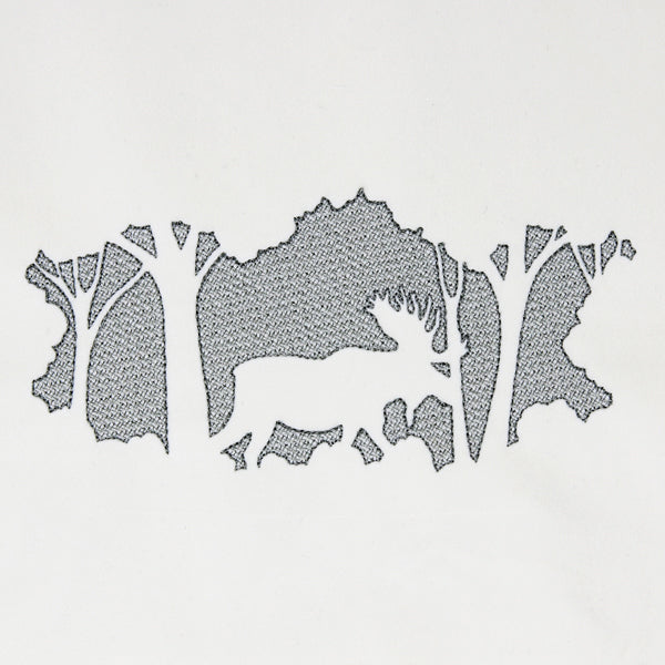 Woodland Moose Scene (Embossed)
