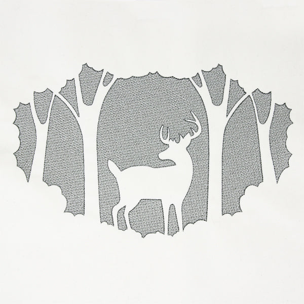 Woodland Deer Scene (Embossed)