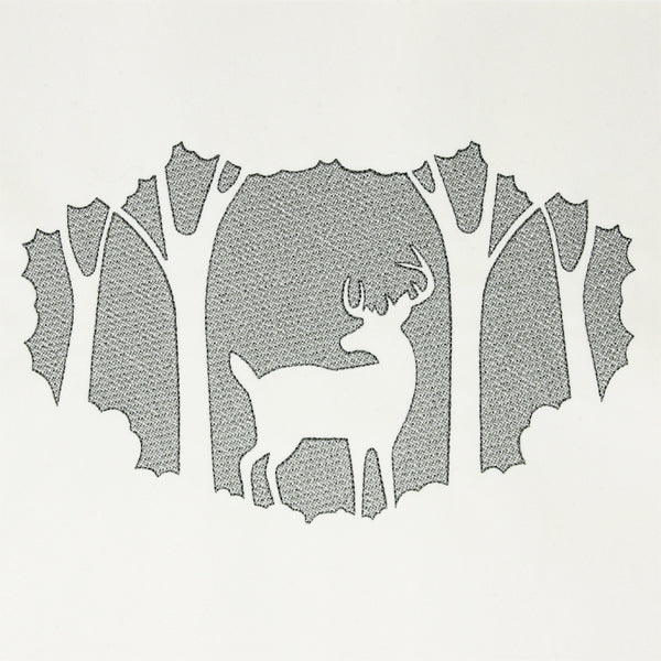 Woodland Deer Scene (Embossed)