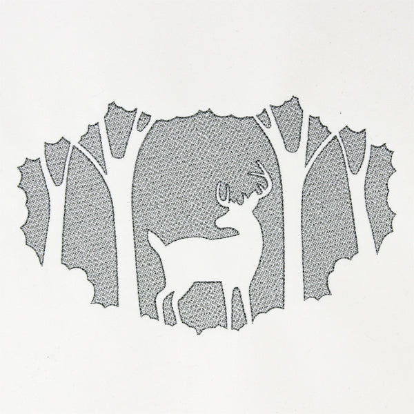 Woodland Deer Scene (Embossed)