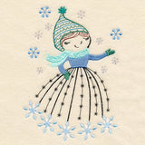 January Friend with Snowflakes
