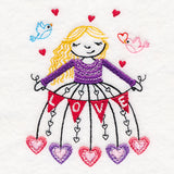 February Friend with Valentine's Bunting