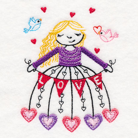 February Friend with Valentine's Bunting