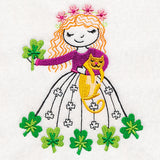 March Friend with Shamrocks and Kitten
