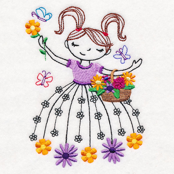 May Friend with Spring Flowers