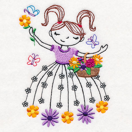 May Friend with Spring Flowers