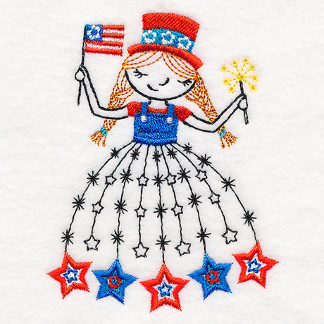 July Friend with Stars and Stripes