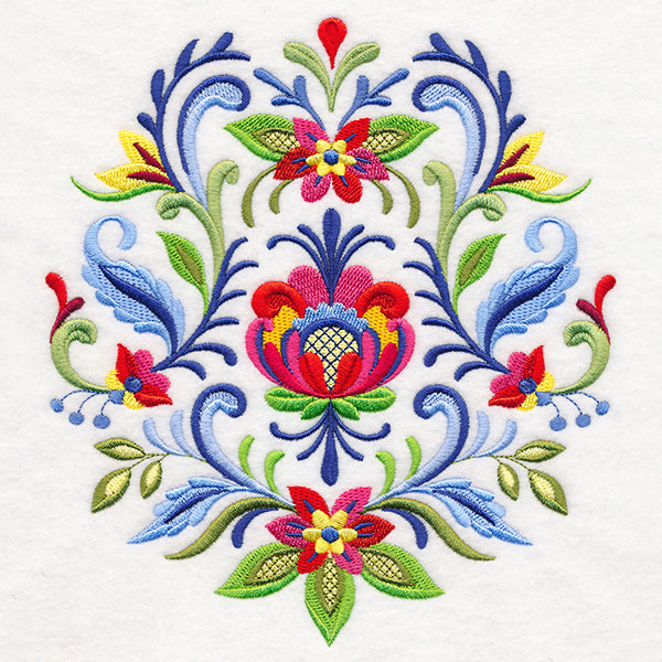 Elegant Rosemaling Crest
