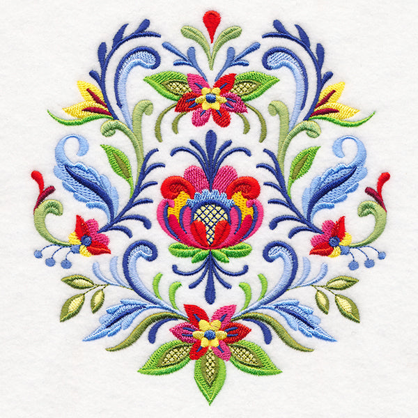Elegant Rosemaling Crest
