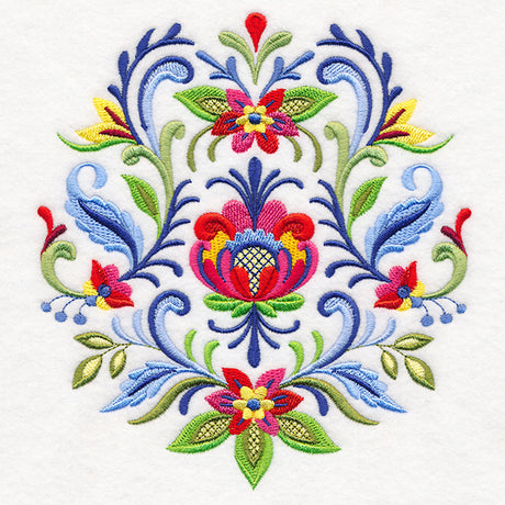 Elegant Rosemaling Crest