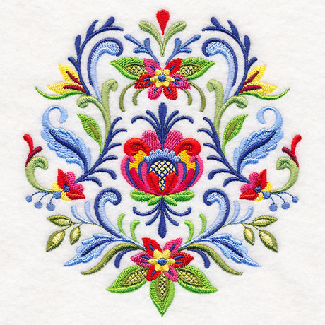 Elegant Rosemaling Crest