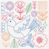Folk Art Animal Square - Bird (Vintage)