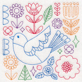 Folk Art Animal Square - Bird (Vintage)